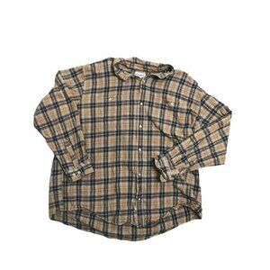 Carhartt Men's XXL Brown Plaid‎ Button Down Long Sleeve Shirt